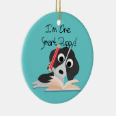 One Smart Puppy Keramisch Ornament (Rechts)