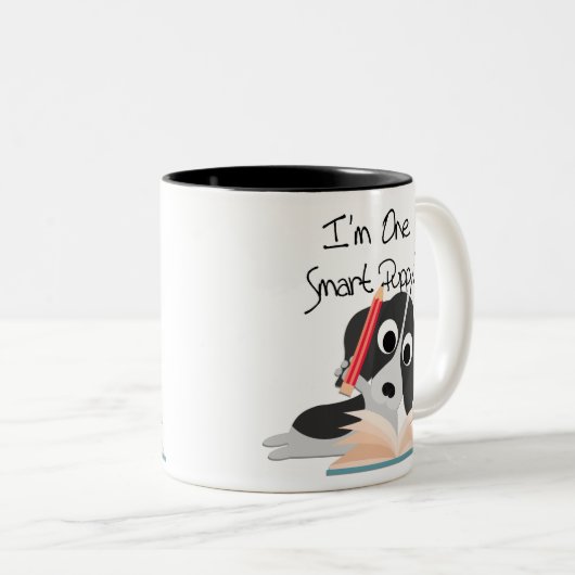 One Smart Puppy Tweekleurige Koffiemok (Voorkant rechts)
