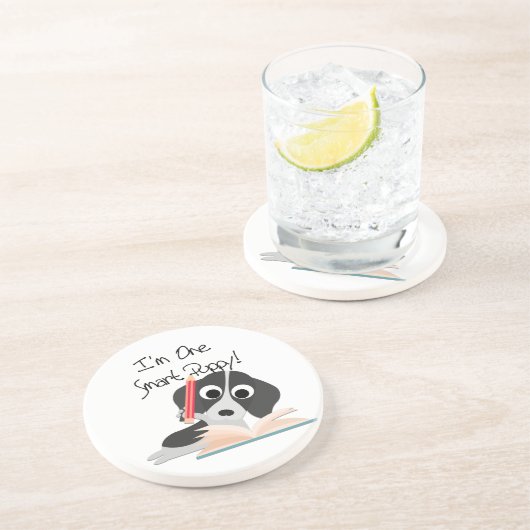 One Smart Puppy Zandsteen Onderzetter (Zijkant)