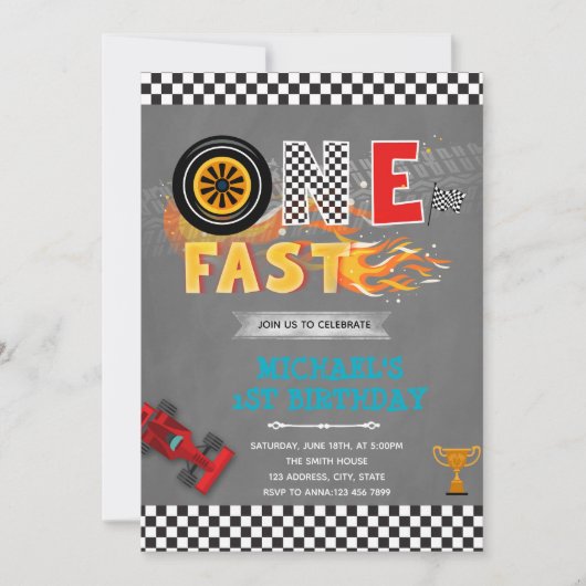 ONE snelle verjaardagsfeest uitnodiging (Voorkant)