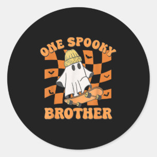 One Soky Brother Verjaardag Halloween Skateboarden Ronde Sticker