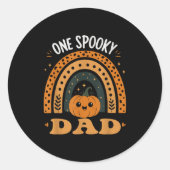 One Soky Dad Dad Matching Family Halloween Costume Ronde Sticker (Voorkant)