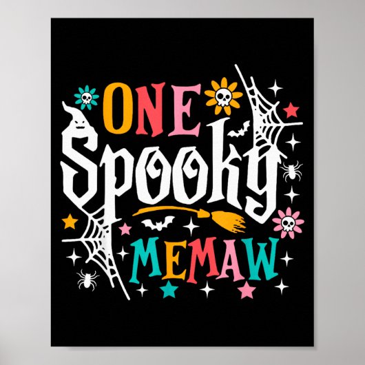 One Soky Memaw Shirt Funny Halloween Soky Grandma Poster (Voorkant)
