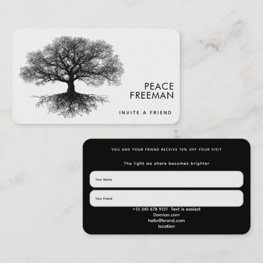 One Source | Tree of Life Design Visitekaartje (Voorkant / Achterkant)