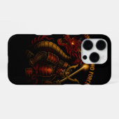One Spirit, Two Forces | Samurai & Dragon iPhone Hoesje (Achterkant horizontaal)