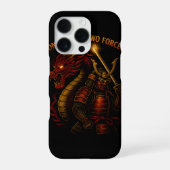 One Spirit, Two Forces | Samurai & Dragon iPhone Hoesje (Achterkant)