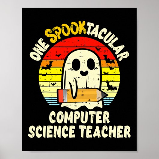One Spooktacular Computer Science Teacher Hallowee Poster (Voorkant)