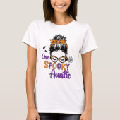 One Spooky Auntie Funny Halloween Aunt T-shirt (Voorkant)