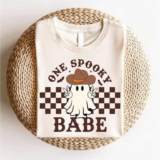 One Spooky Babe Schattige Western Cowgirl Boo Hall Tri-Blend Shirt