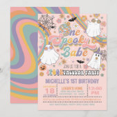 One Spooky Babe Verjaardagsuitnodiging - Meisje (r Kaart (Voorkant / Achterkant)