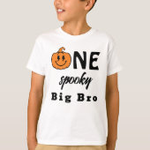 One Spooky Big Bro Halloween Matching Family T-shirt (Voorkant)