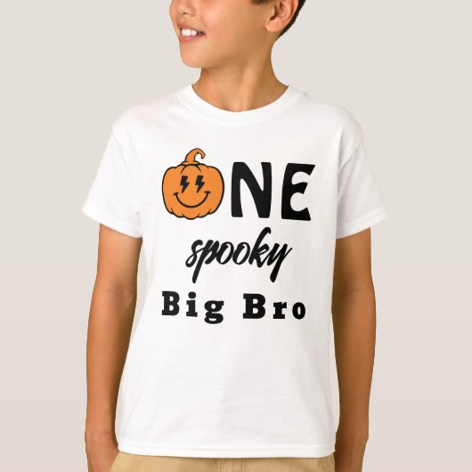 One Spooky Big Bro Halloween Matching Family T-shirt (Voorkant)