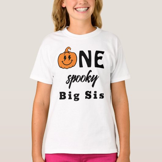 One Spooky Big Sis Halloween Matching Family T-shirt (Voorkant)