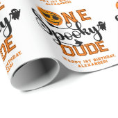 One Spooky Dude Basketball Boys Read Kids Verjaard Cadeaupapier (Rol Hoek)