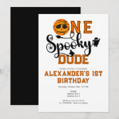 One Spooky Dude Basketball Boys Read Kids Verjaard Kaart (Voorkant / Achterkant)