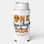 One Spooky Dude Basketball Boys Read Kids Verjaard Seltzer Blikjeskoeler (Seltzer Achterkant)