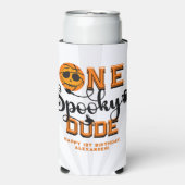 One Spooky Dude Basketball Boys Read Kids Verjaard Seltzer Blikjeskoeler (Seltzer Voorkant)