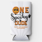 One Spooky Dude Basketball Boys Read Kids Verjaard Seltzer Blikjeskoeler (Voorkant)