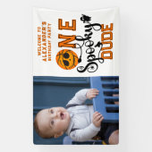 One Spooky Dude Basketball Boys Verjaardag Welkom Spandoek (Verticaal)