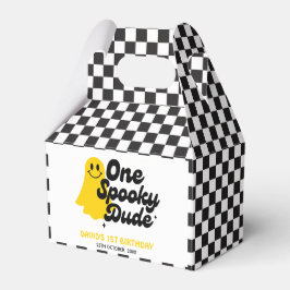 One Spooky Dude Groovy Halloween Eerste Verjaardag Bedankdoosjes