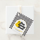 One Spooky Dude Groovy Halloween Eerste Verjaardag Bedankjes Labels (In situ)