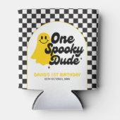One Spooky Dude Groovy Halloween Eerste Verjaardag Blikjeskoeler (Voorkant)