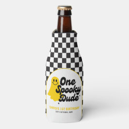 One Spooky Dude Groovy Halloween Eerste Verjaardag Flesjeskoeler