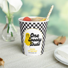 One Spooky Dude Halloween Eerste Verjaardag Papieren Bekers