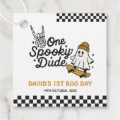 One Spooky Dude Halloween Verjaardag Bedankjes Labels (Voorkant)