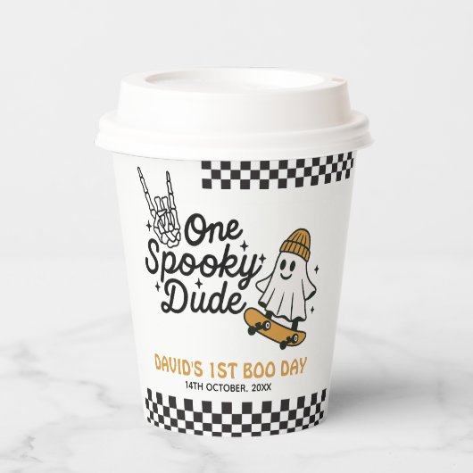 One Spooky Dude Halloween Verjaardag Papieren Bekers (Voorkant)