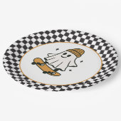 One Spooky Dude Halloween Verjaardag Papieren Bordje (Gekanteld)