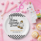 One Spooky Dude Halloween Verjaardag Papieren Bordje (Feest)