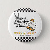 One Spooky Dude Halloween Verjaardag Ronde Button 5,7 Cm (Voorkant)