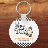 One Spooky Dude Halloween Verjaardag Sleutelhanger (Voorkant)