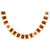 One Spooky Dude Orange Halloween 1st Birthday Vlaggetjes (Alle)