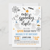 One Spooky Dude Verjaardagsuitnodiging - Jongen (W Kaart (Voorkant)