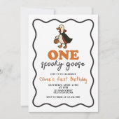 One Spooky Goose Halloween Kaart (Voorkant)