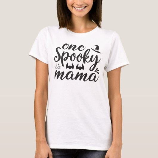 One Spooky Mama Halloween T-shirt (Voorkant)