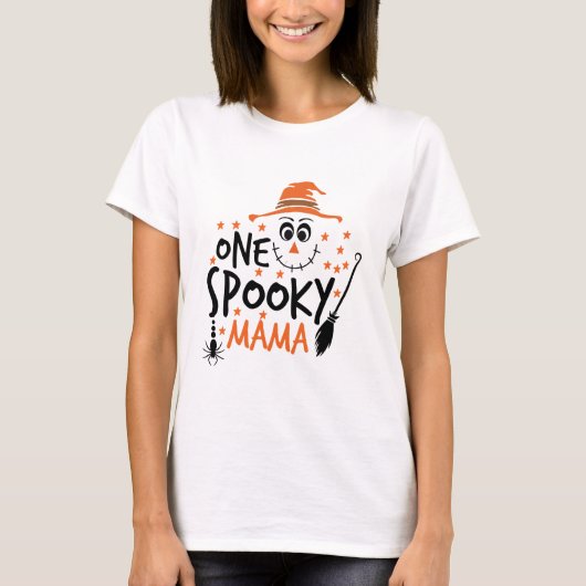 One Spooky Mama T-shirt (Voorkant)