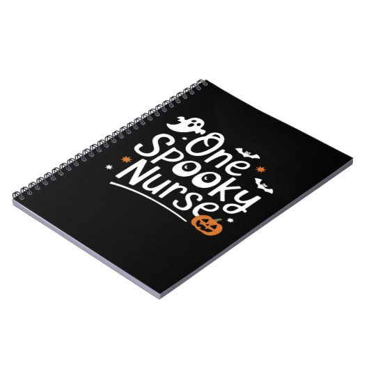 One Spooky Nurse Funny Ghost Nurse Halloween Essen Notitieboek (Linkerzijde)