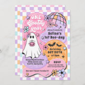 One Spooky Year Halloween Ghost 1st Birthday Kaart (Voorkant / Achterkant)