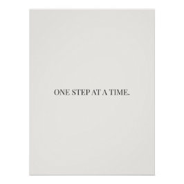 one step at a time poster, encouragement wall art, perfect poster