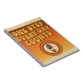 One Step Every Day – Retro Motivational Notebook Notitieboek (Rechterzijde)