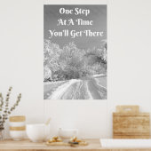 "One Step" Inspirerend Wall Art Poster (Keuken)