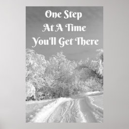 "One Step" Inspirerend Wall Art Poster