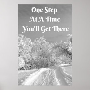 "One Step" Inspirerend Wall Art Poster