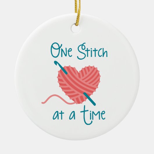 One Stitch Keramisch Ornament (Voorkant)