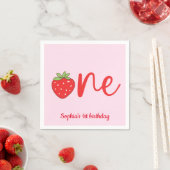 One Strawberry Birthday Servet (Insitu)