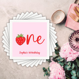 One Strawberry Birthday Servet