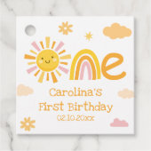 One Sun Birthday Party Girl Bedankjes Labels (Voorkant)